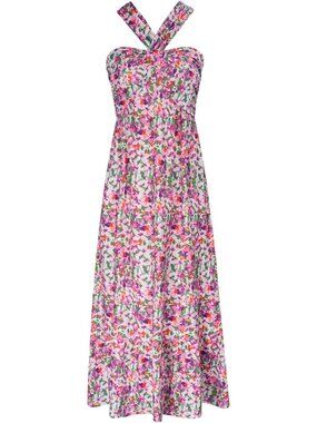 Women's Maxi Dress Purple Halter Neck Sleeveless A LINE Summer Comfort Soft